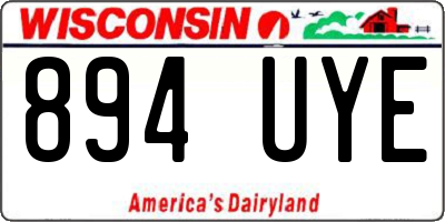 WI license plate 894UYE