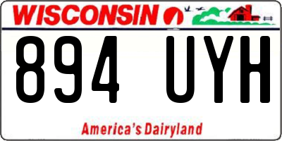 WI license plate 894UYH
