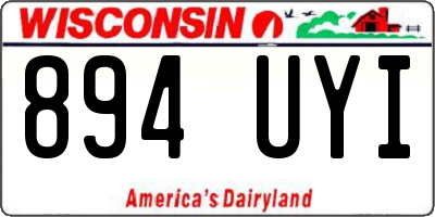 WI license plate 894UYI