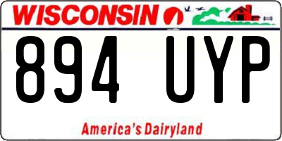 WI license plate 894UYP