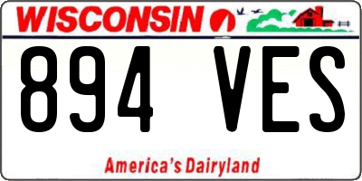 WI license plate 894VES