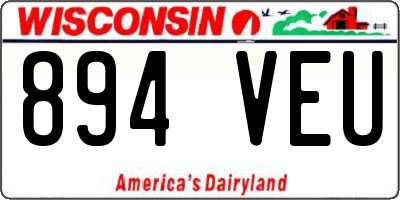 WI license plate 894VEU