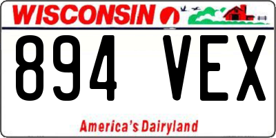 WI license plate 894VEX