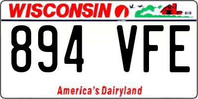 WI license plate 894VFE