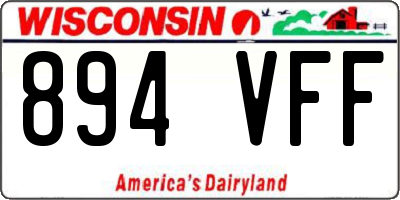 WI license plate 894VFF
