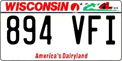 WI license plate 894VFI