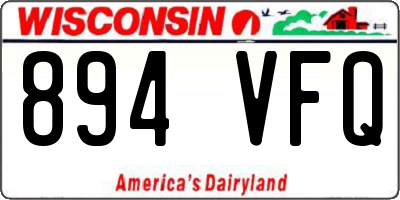 WI license plate 894VFQ