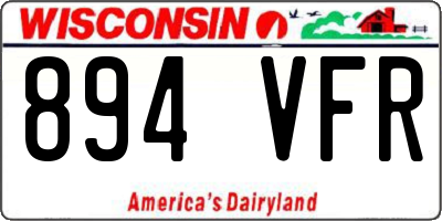 WI license plate 894VFR