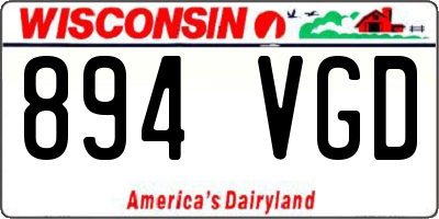 WI license plate 894VGD