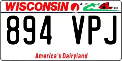 WI license plate 894VPJ