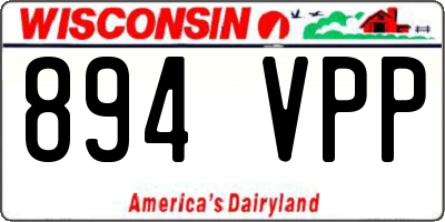 WI license plate 894VPP