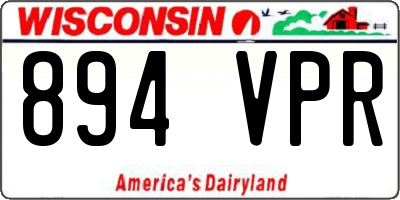 WI license plate 894VPR