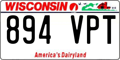WI license plate 894VPT