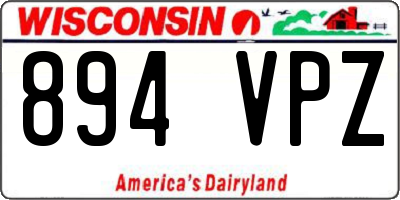 WI license plate 894VPZ