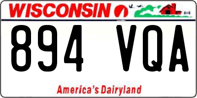 WI license plate 894VQA