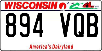 WI license plate 894VQB