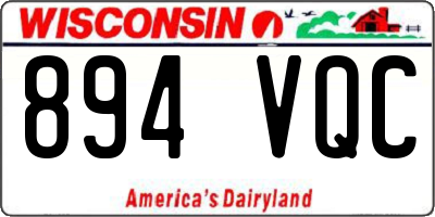 WI license plate 894VQC