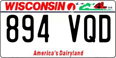 WI license plate 894VQD