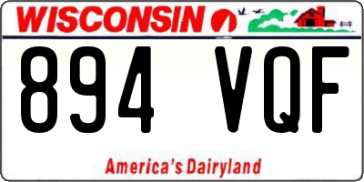WI license plate 894VQF