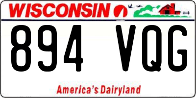 WI license plate 894VQG