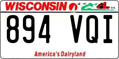 WI license plate 894VQI