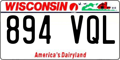 WI license plate 894VQL