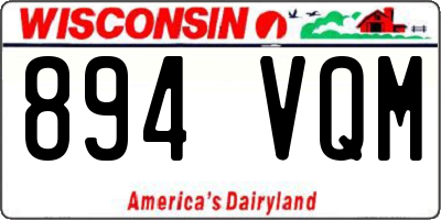 WI license plate 894VQM