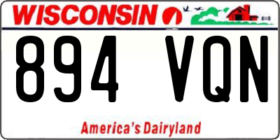 WI license plate 894VQN