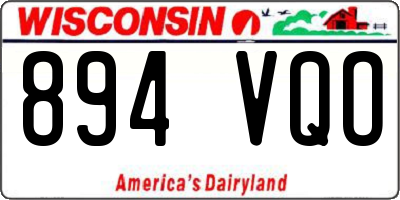 WI license plate 894VQO