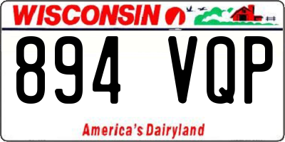 WI license plate 894VQP