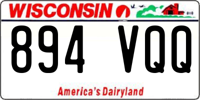 WI license plate 894VQQ