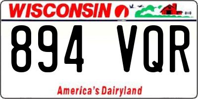 WI license plate 894VQR