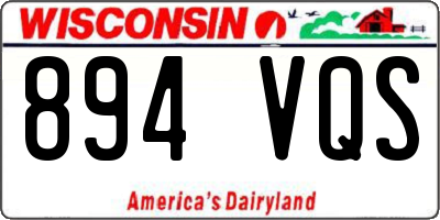 WI license plate 894VQS