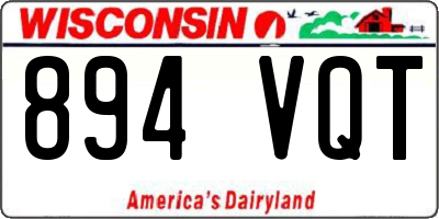 WI license plate 894VQT