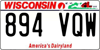 WI license plate 894VQW