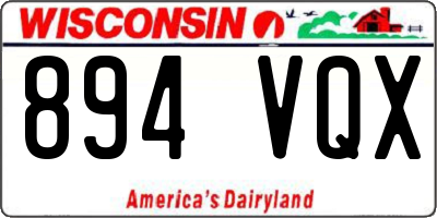 WI license plate 894VQX