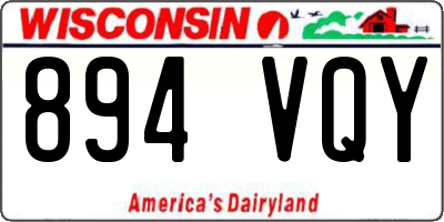 WI license plate 894VQY