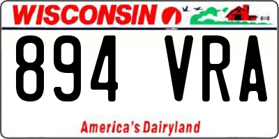 WI license plate 894VRA