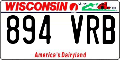 WI license plate 894VRB