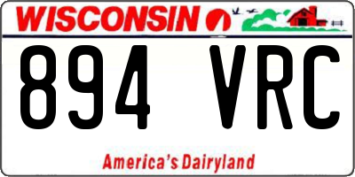 WI license plate 894VRC