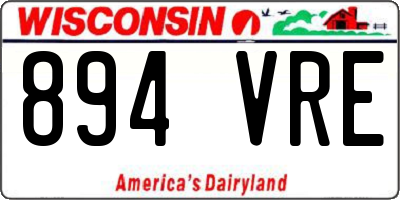 WI license plate 894VRE