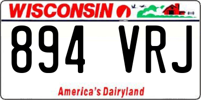 WI license plate 894VRJ
