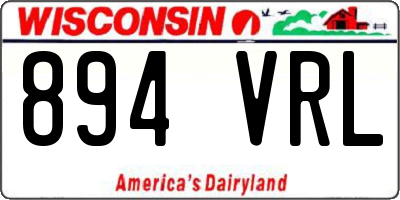 WI license plate 894VRL
