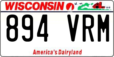 WI license plate 894VRM