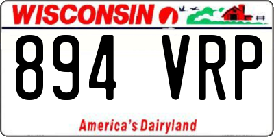 WI license plate 894VRP