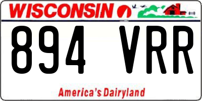 WI license plate 894VRR