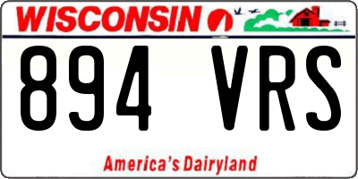 WI license plate 894VRS