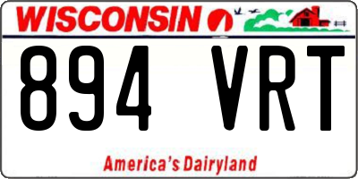 WI license plate 894VRT