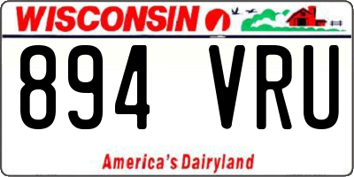 WI license plate 894VRU
