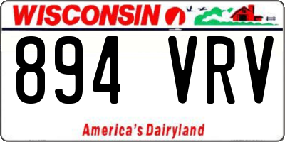 WI license plate 894VRV